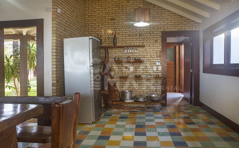 Casa frente mar, seis suítes, pé na areia, praia rasa