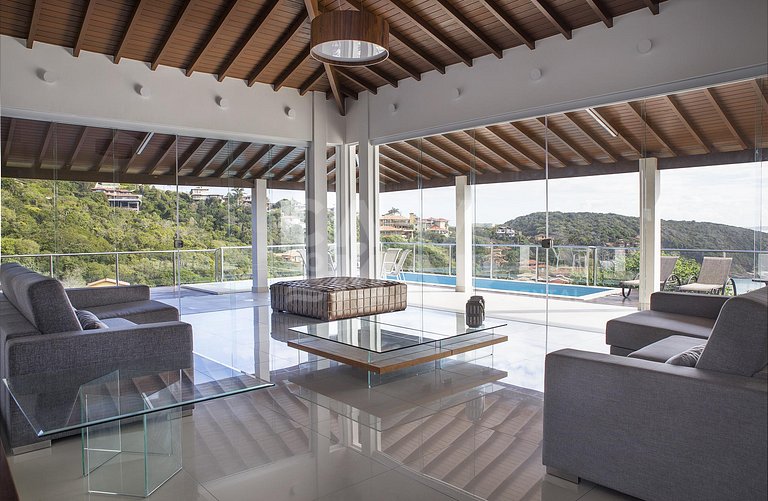 Espetacular casa, cinco suítes em condomínio, vista panorâmi
