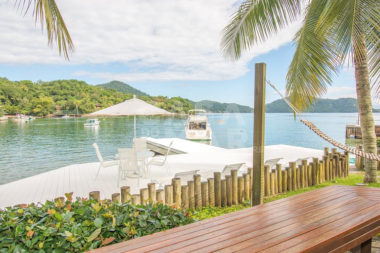 Six-bedroom villa with private beach