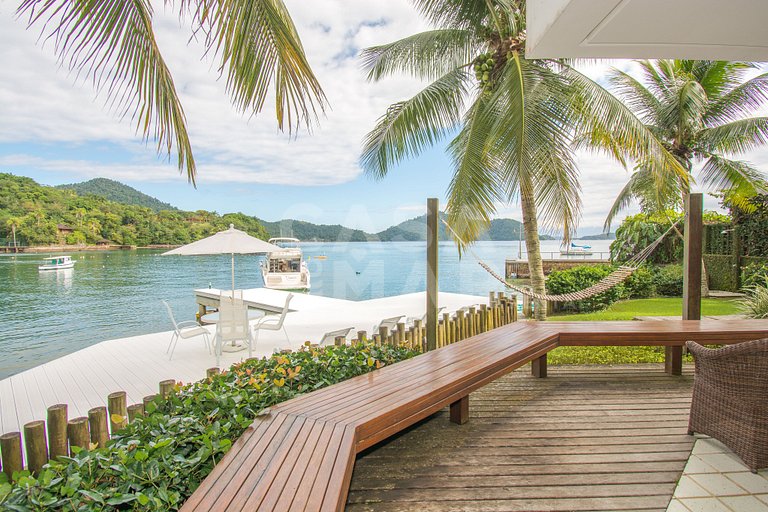 Six-bedroom villa with private beach
