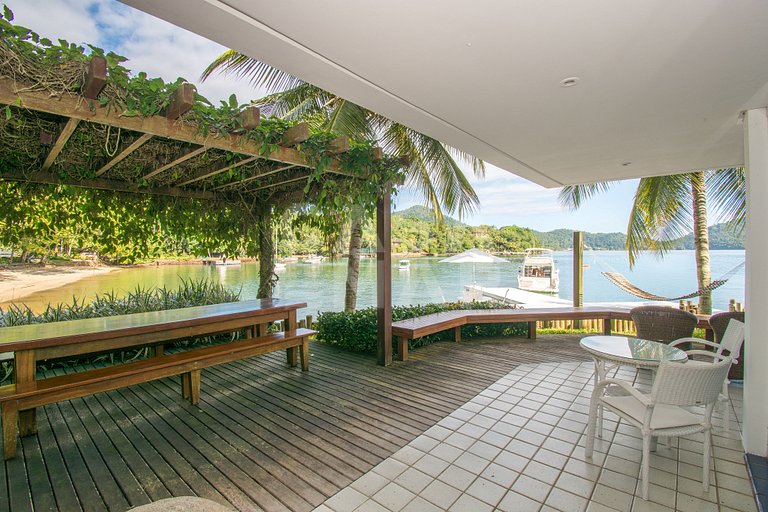 Six-bedroom villa with private beach