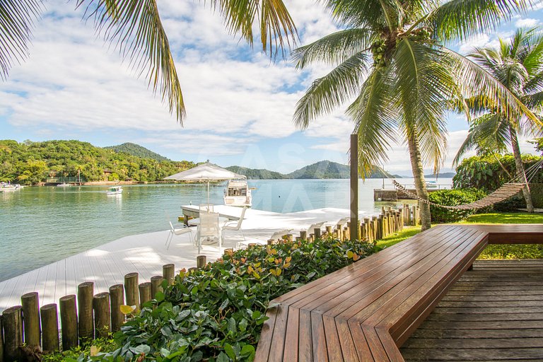 Six-bedroom villa with private beach