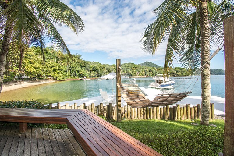 Six-bedroom villa with private beach