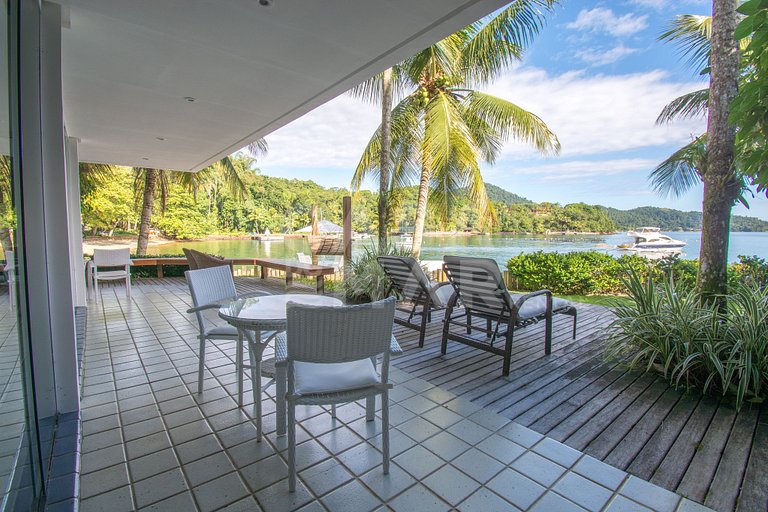 Six-bedroom villa with private beach
