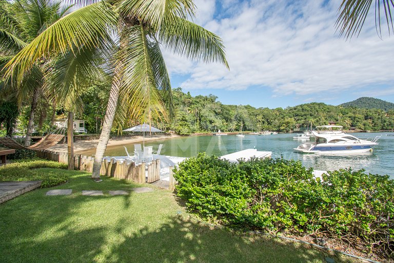 Six-bedroom villa with private beach