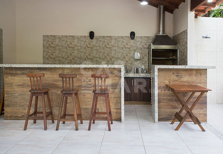 Casa com seis suítes, Geribá, em condomínio frente mar