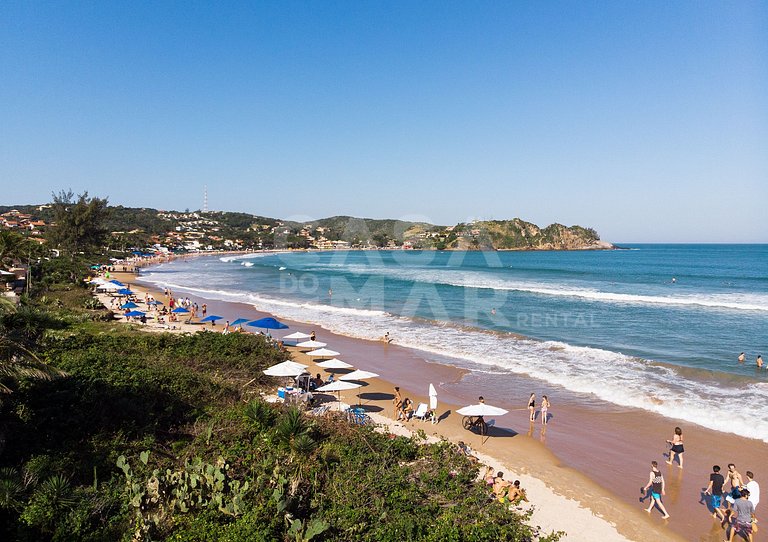 Geribá, pé na areia, frente mar, tres quartos, condomínio