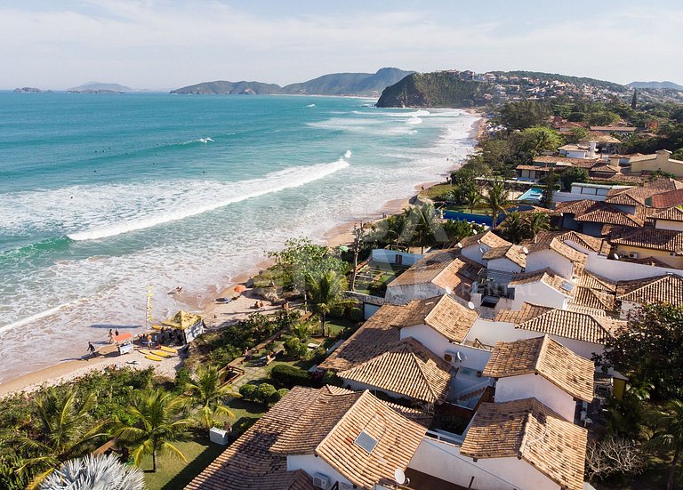 Geribá, pé na areia, frente mar, tres quartos, condomínio