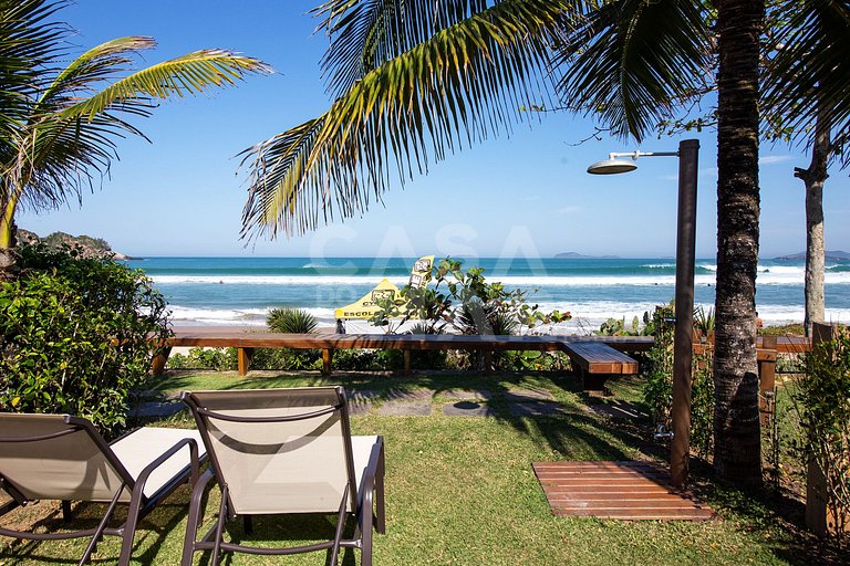 Geribá, pé na areia, frente mar, tres quartos, condomínio