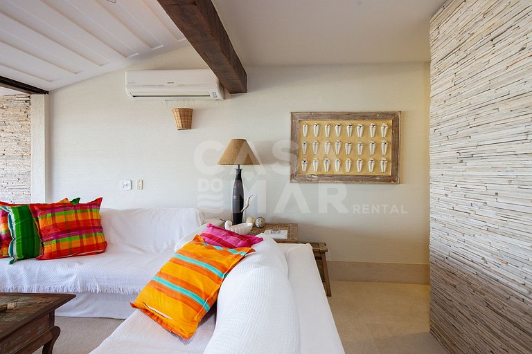 Beautiful house with two suites and a bedroom, facing Geribá
