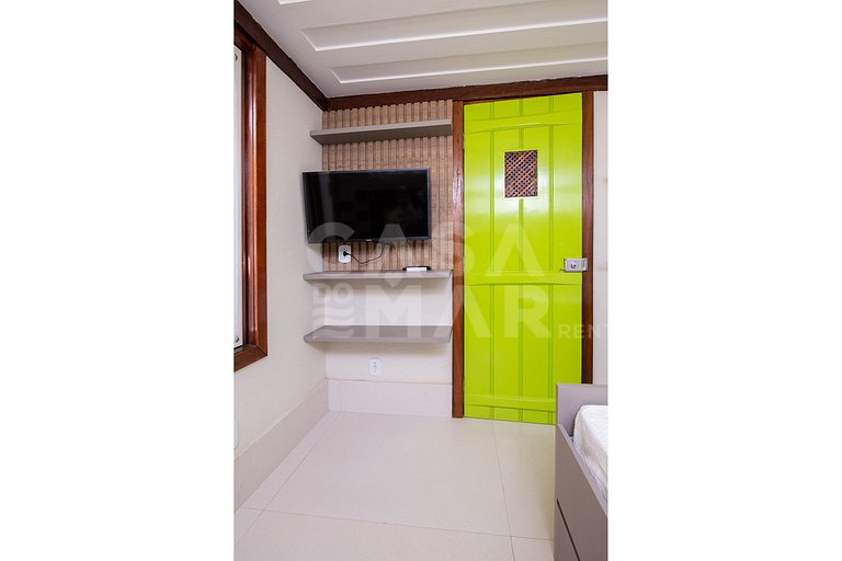 Beautiful house with two suites and a bedroom, facing Geribá