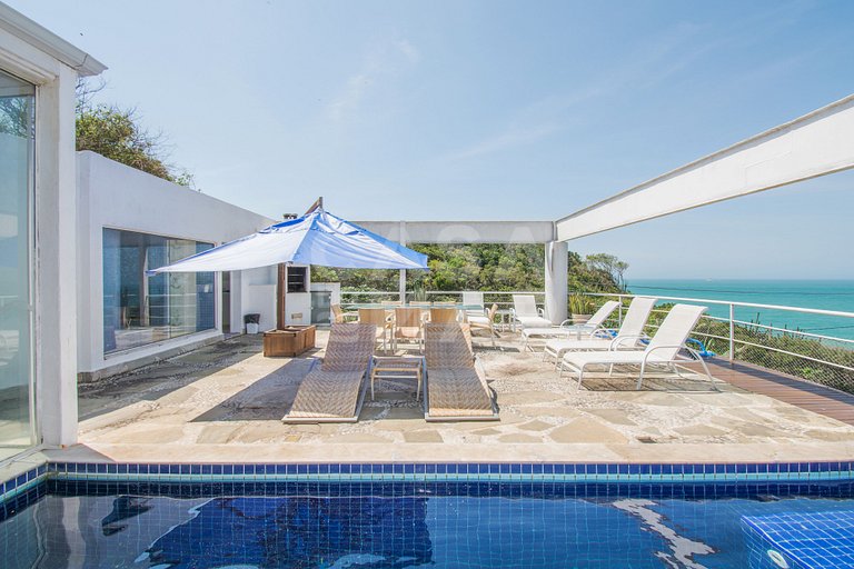 Locação, luxo, vista mar, Ferradura, 10 pessoas, privacidade
