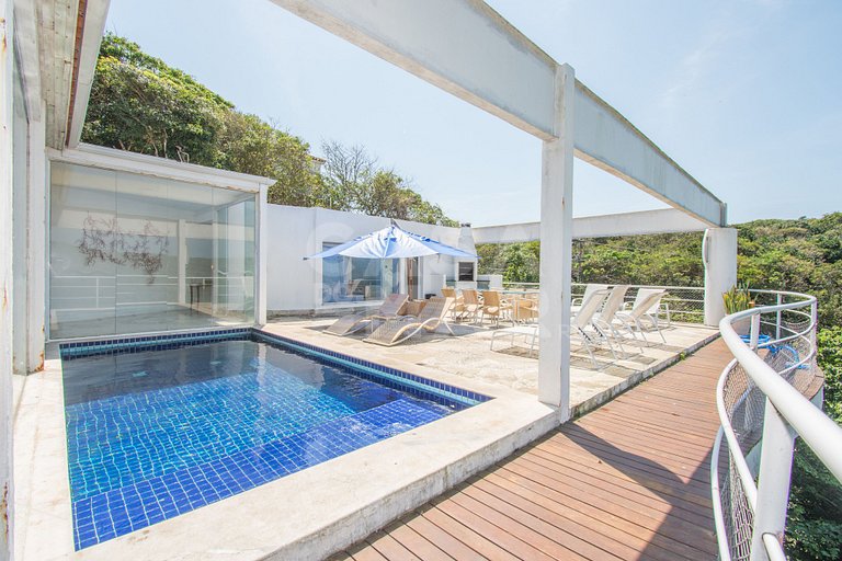 Locação, luxo, vista mar, Ferradura, 10 pessoas, privacidade