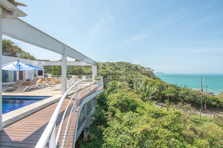 Locação, luxo, vista mar, Ferradura, 10 pessoas, privacidade