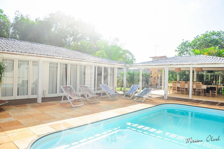 cinco suítes, vista mar, espaço gourmet, piscina