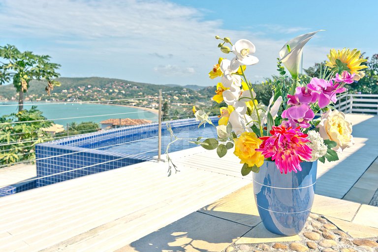 ferradura, piscina, sauna, churrasqueira, vista mar