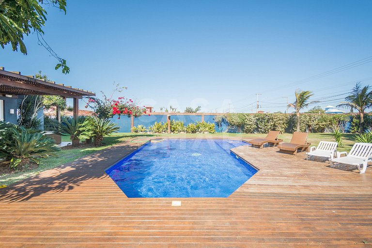 mansão, seis suítes, pé na areia na rasa, piscina