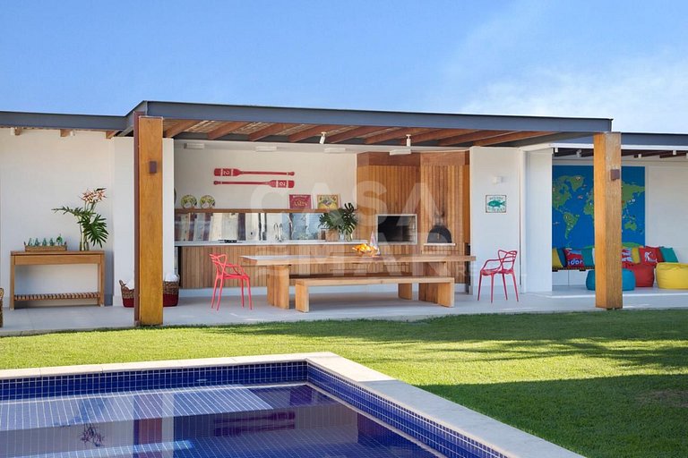Búzios, piscina, churrasqueira, condomínio, frente mar