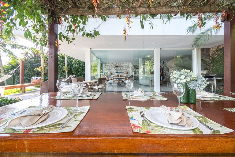 Six-bedroom villa with private beach