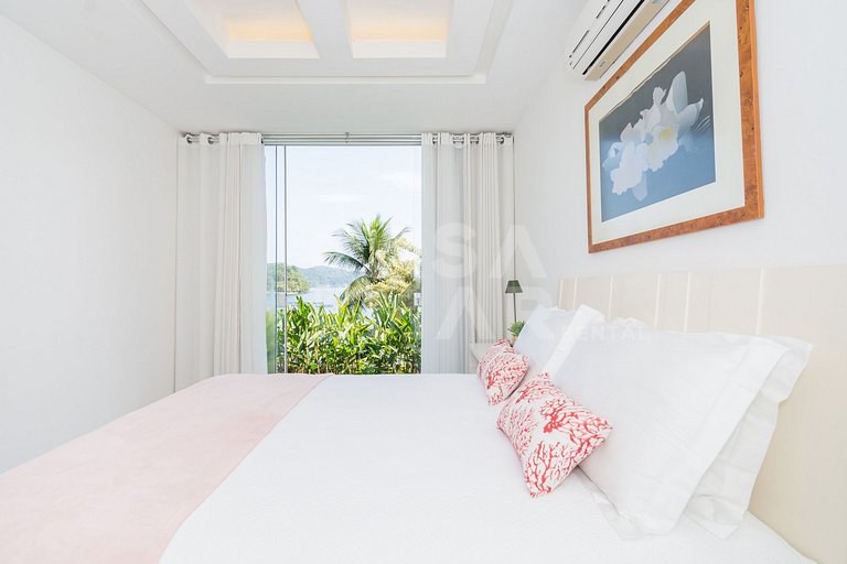 Six-bedroom villa with private beach