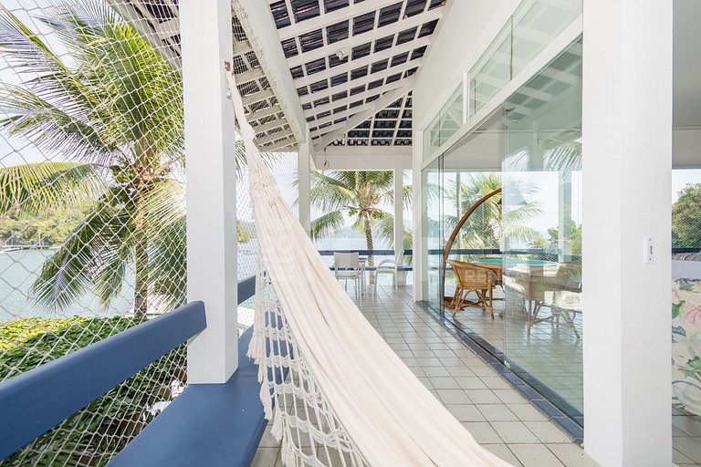 Six-bedroom villa with private beach