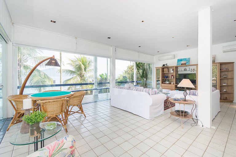 Six-bedroom villa with private beach