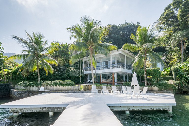Six-bedroom villa with private beach