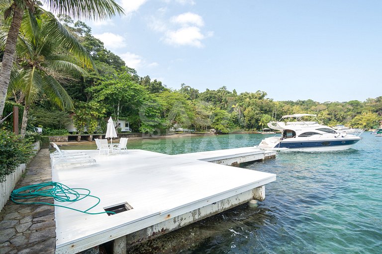Six-bedroom villa with private beach