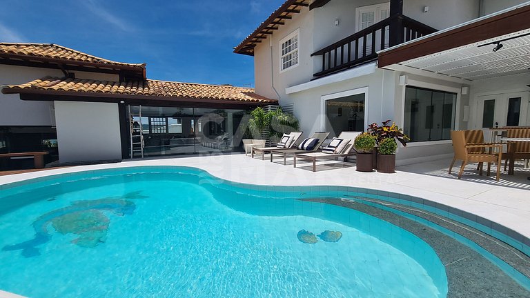 Búzios, piscina, churrasqueira, condomínio, frente mar