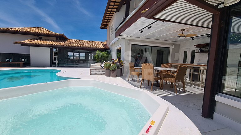 Búzios, piscina, churrasqueira, condomínio, frente mar