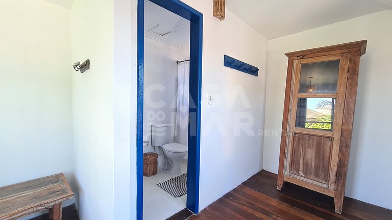 Beautiful fisherman style house, standing on the sand on the