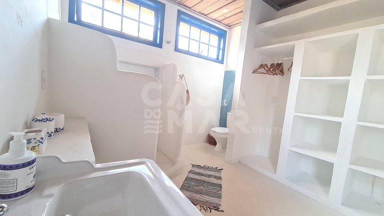 Beautiful fisherman style house, standing on the sand on the