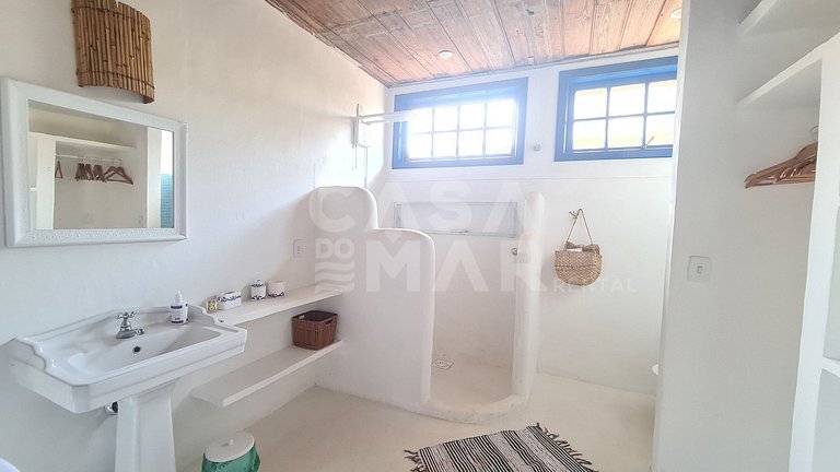 Beautiful fisherman style house, standing on the sand on the