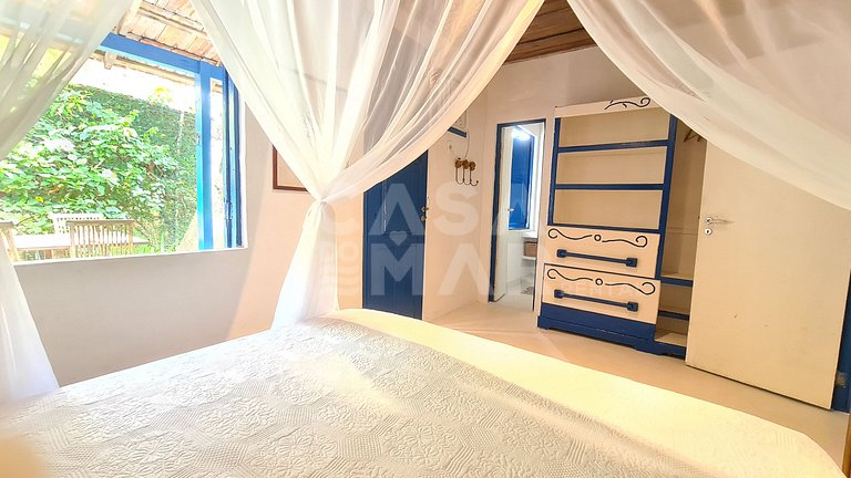 Beautiful fisherman style house, standing on the sand on the