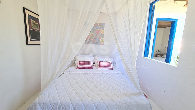 Beautiful fisherman style house, standing on the sand on the