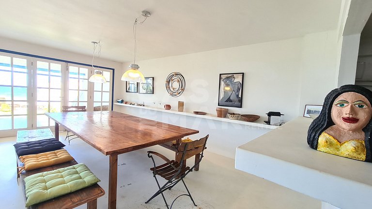 Beautiful fisherman style house, standing on the sand on the