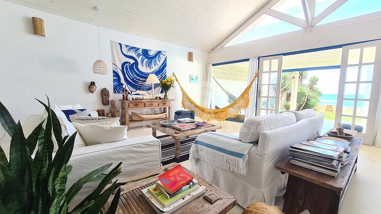 Beautiful fisherman style house, standing on the sand on the