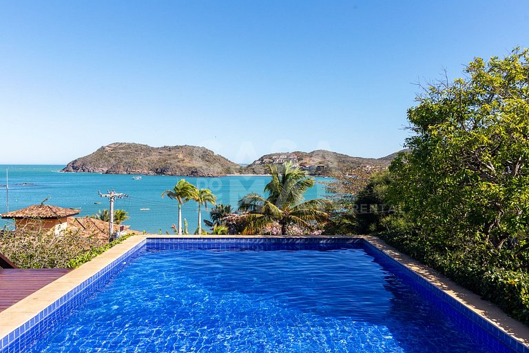 Linda casa com 8 suítes, e vista paradisíaca da praia da Fer