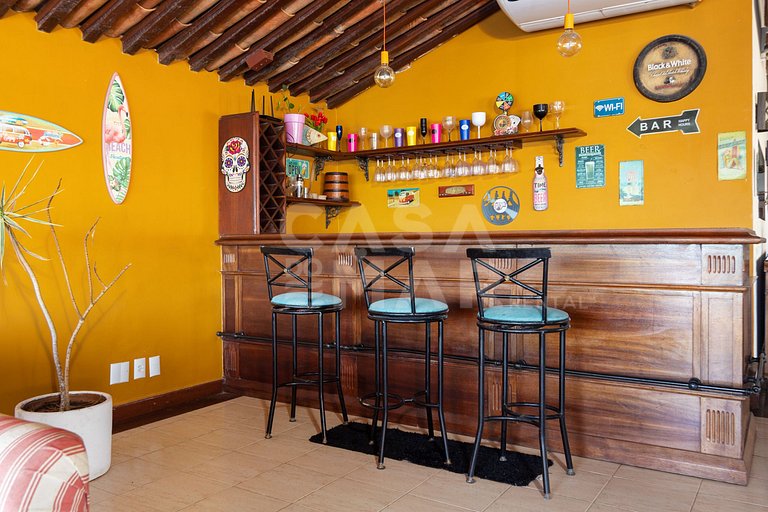 Linda casa com 8 suítes, e vista paradisíaca da praia da Fer