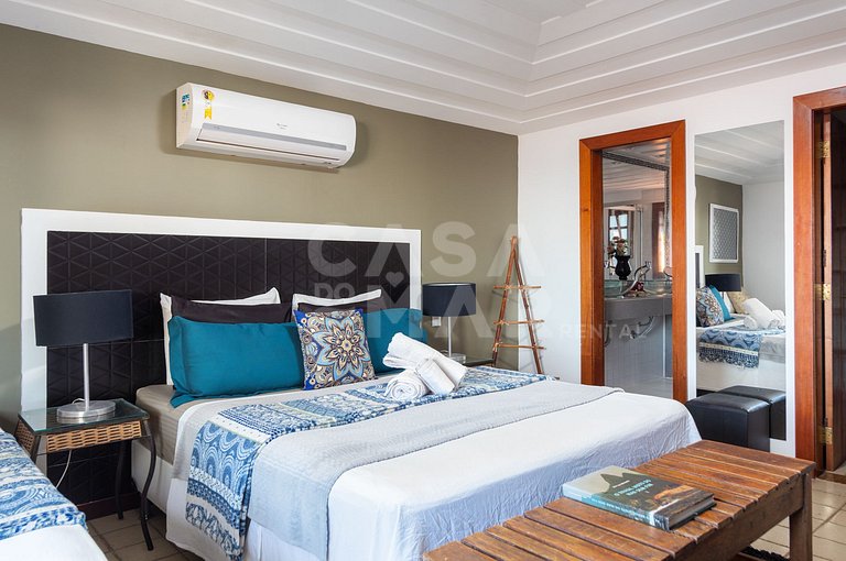 Linda casa com 8 suítes, e vista paradisíaca da praia da Fer