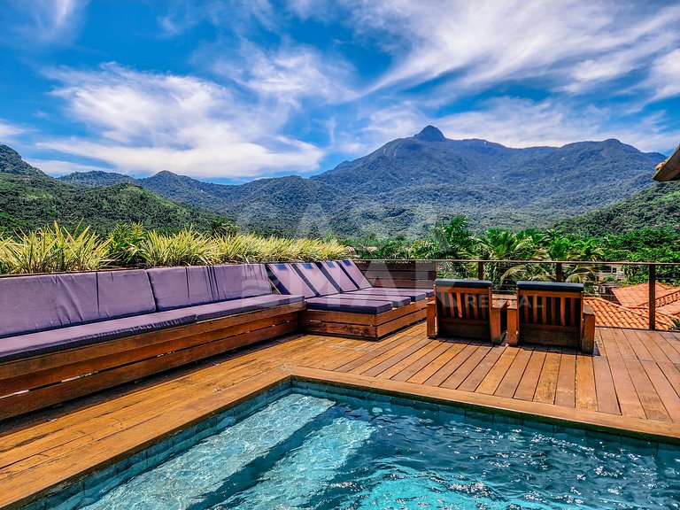 Linda casa com seis amplas suítes, vista fantástica, no cond