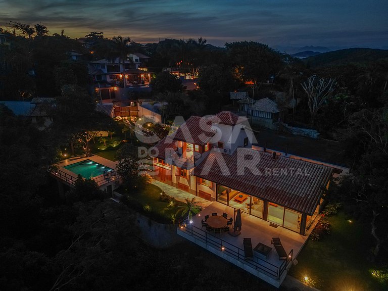 Beautiful house, at the top of Búzios, with an enchanting vi