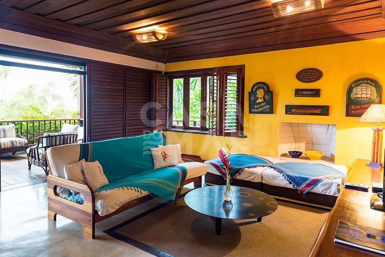 Linda casa em Ilhabella, com quatro suítes, e vista incrível