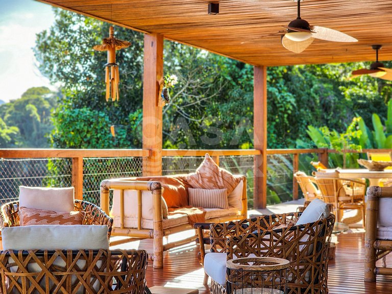 Linda Villa com nove suítes, pé na areia, e total privacidad